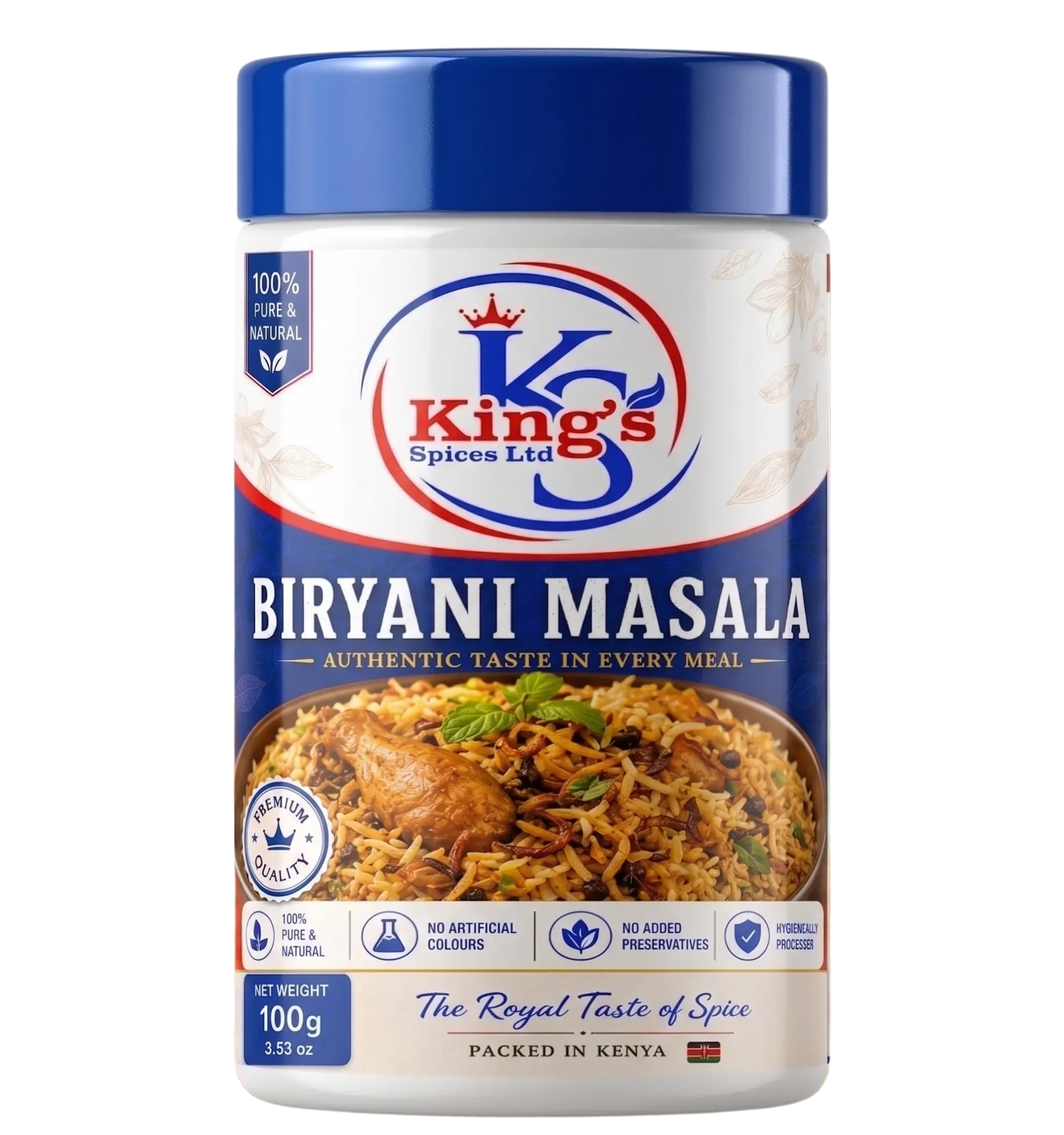 King's Spices Biryani Masala product pack