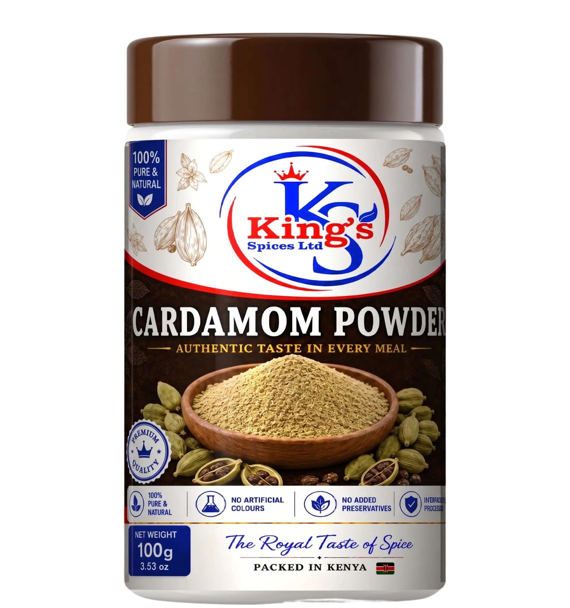 King's Spices Cardamom Powder product pack