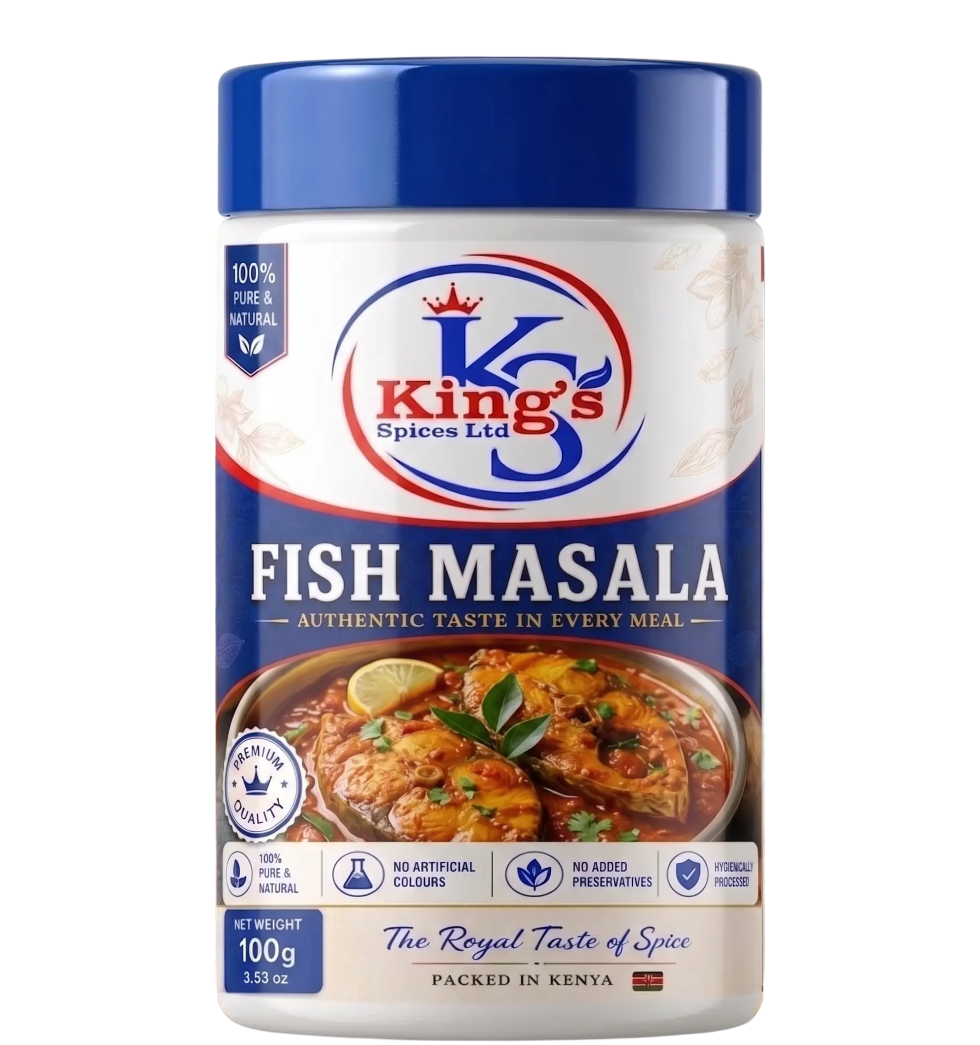 King's Spices Fish Masala product pack