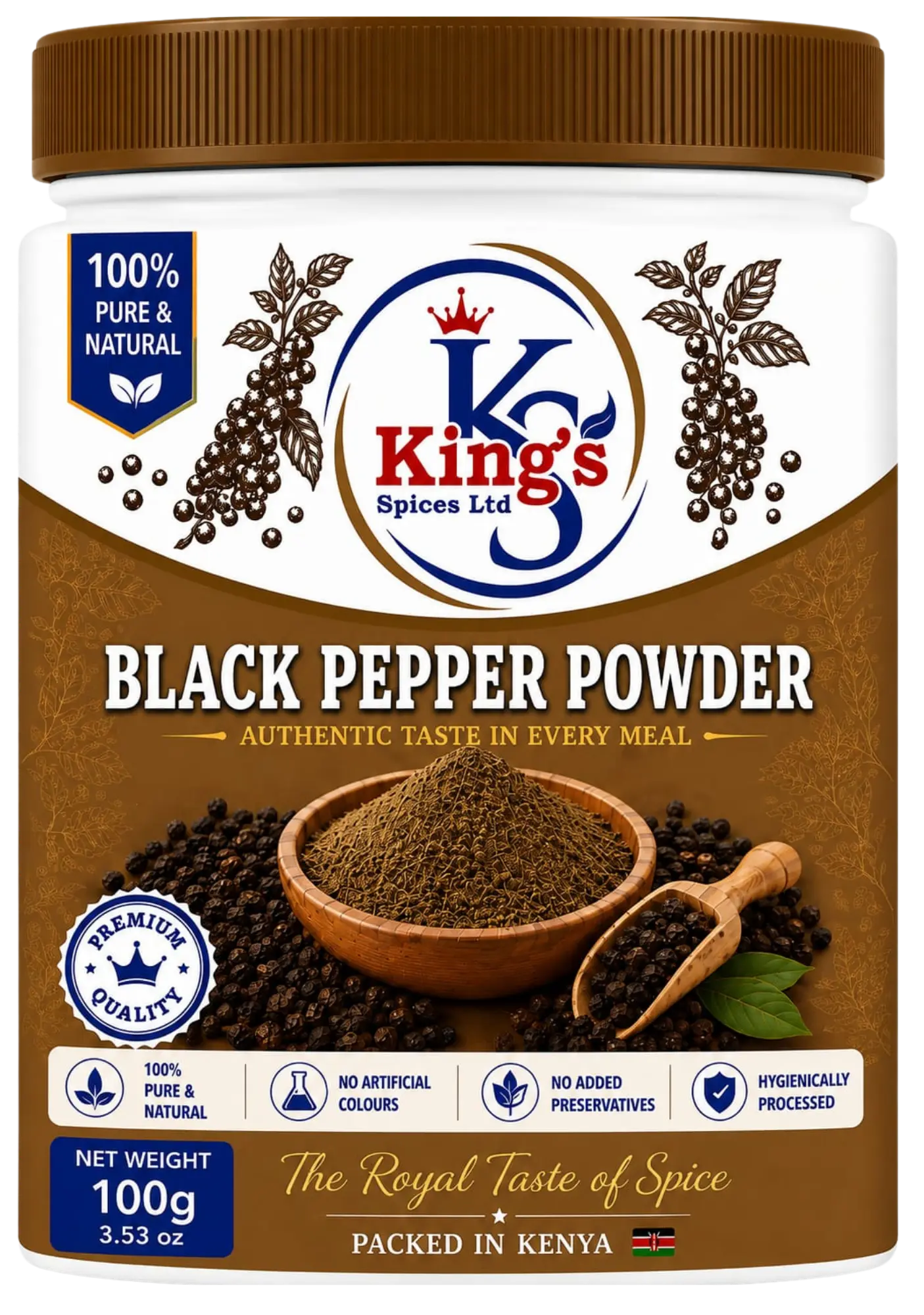 King's Spices Black Pepper product pack