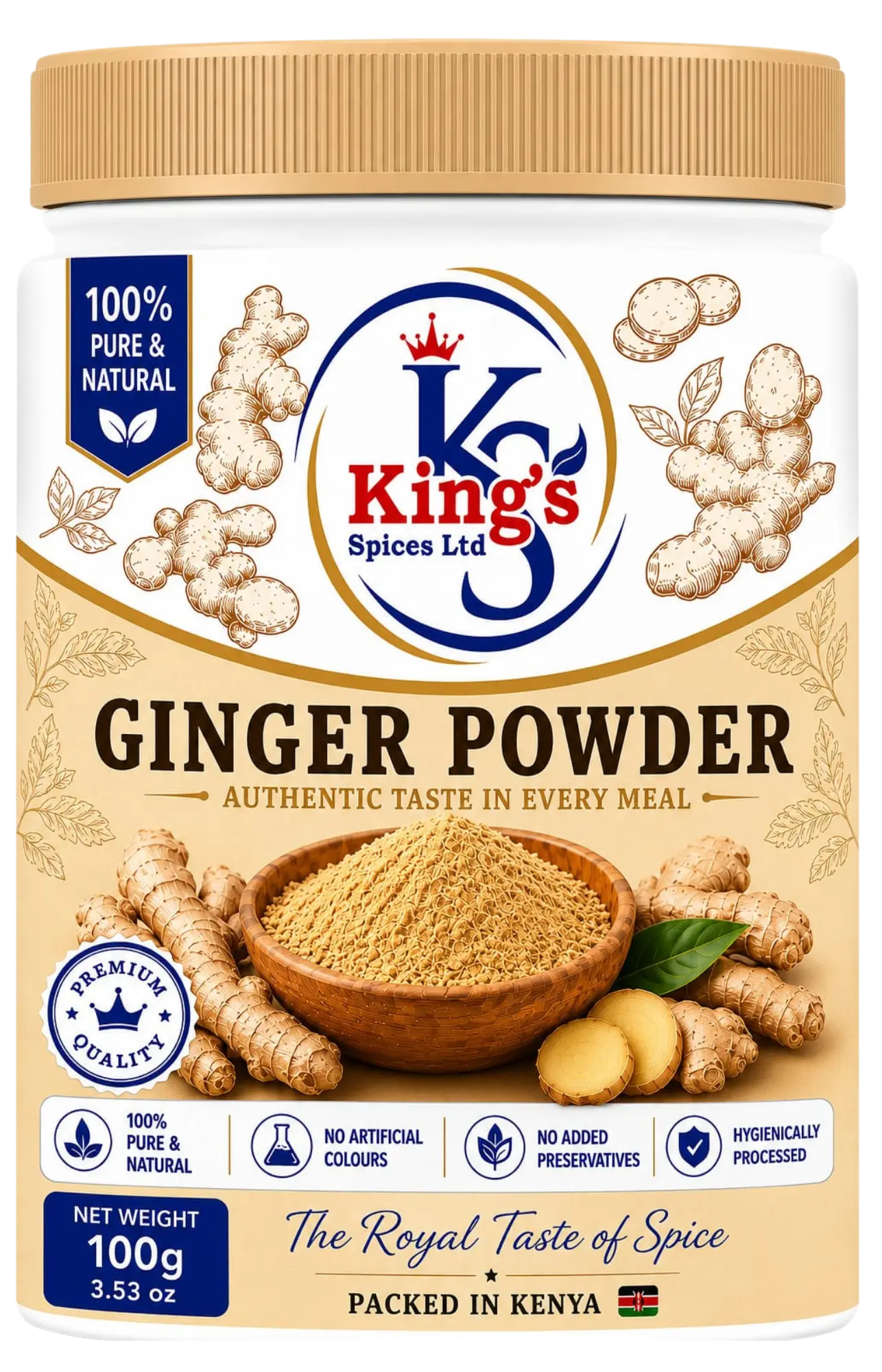 King's Spices Ginger Powder product pack