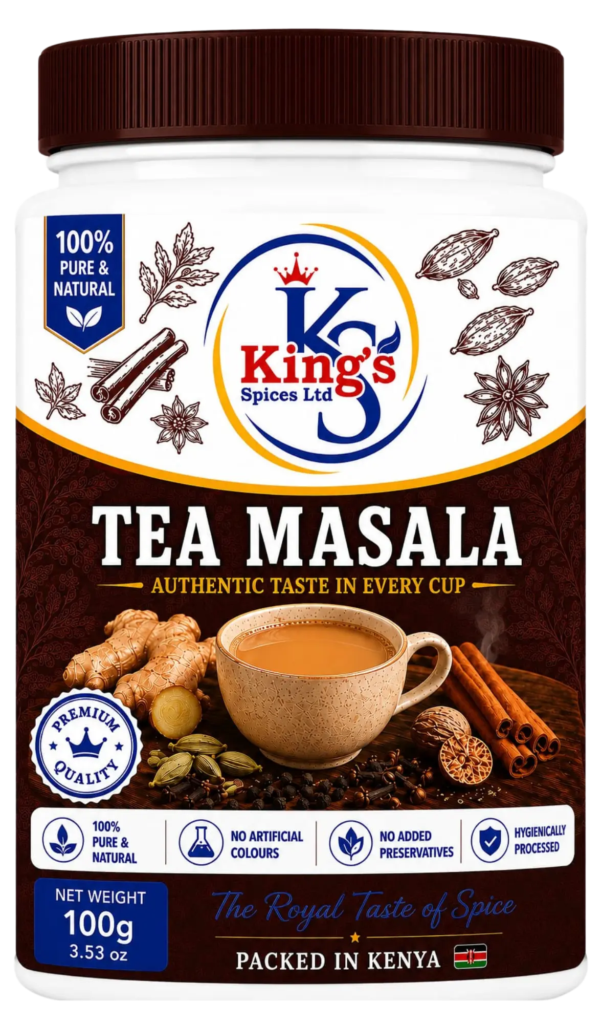 King's Spices Tea Masala product pack