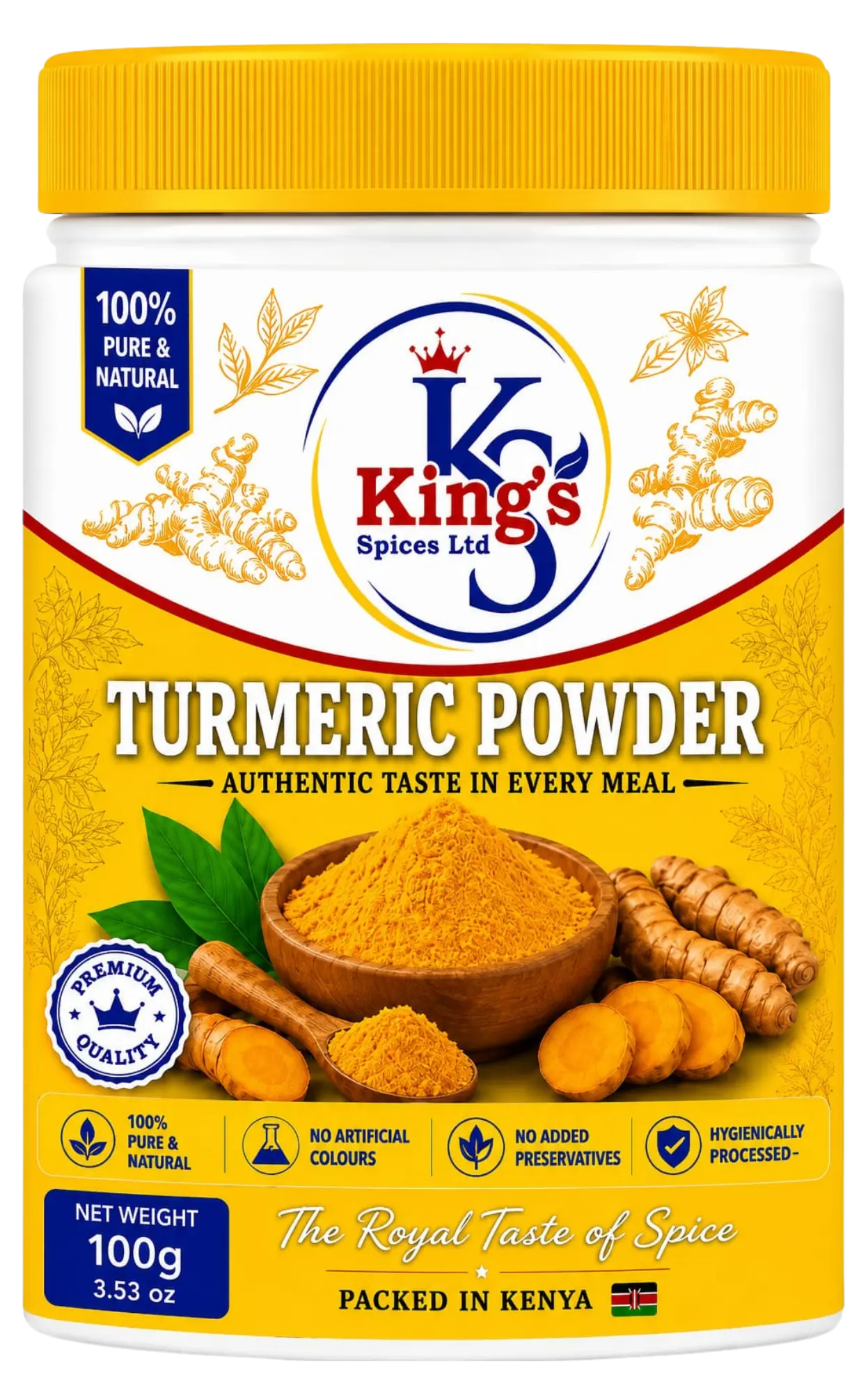 King's Spices Turmeric Powder product pack